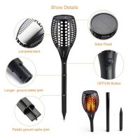 Solar courtyard flame torch fire outdoor waterproof 96led landscape garden lawn lamp