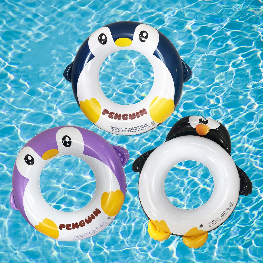 Inflatable Pool Tube for Kids, 3 Packs Penguin Swim Ring Pool Floats Party Toys for Swimming Pool Party Decorations XH Inflatable Pool Tube for Kids, 3 Packs Penguin Swim Ring Pool Floats Party Toys for Swimming Pool Party Decorations XH