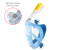 Adult female and teenagers Swimming Diving Snorkel Mask with Action Gopro Mount