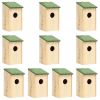 Bird Houses 10 pcs Solid Firwood 4.7"x4.7"x8.7"