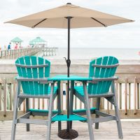 9FT Half Umbrella Waterproof Folding Sunshade Top Color,Resin Baseis not included
