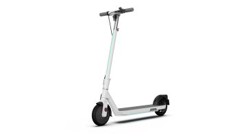 OKAI NEON Electric Scooter with Atmospheric Lights - 25 Miles Range & 15.5 Mph - Lightweight Folding Commuter E Kick Scooters for Adults