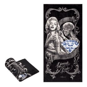 Beach Towel - Diamonds are Forever - Oversized 60" x 30" - For Pool, Bath, Yoga, Gym, Travel, Camping, Beach Cart & Beach Chairs