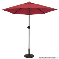 9FT Half Umbrella Waterproof Folding Sunshade Wine Red(Resin Baseis not included) YK