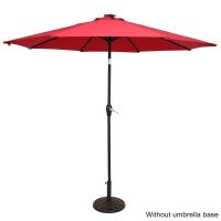 9FT Light Umbrella Waterproof Folding Sunshade Wine Red(Resin Baseis not included) YK