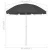 Beach Umbrella Anthracite 94.5"