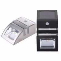 Solar 2LED Stainless Steel Wall Hanging Lamp (Color: Silver)