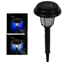 Solar Led Rechargeable Anti-Mosquito Lamp Electronic Fly Bug Zapper Insect Pest Uv Trap Outdoor Garden Lawn Lamp (style: 1)