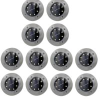 Outdoor Stainless Steel Garden Landscape Light (Color: 12pcs Warm light)