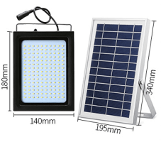 Annual 0 electricity fee solar flood light floodlight rural roof balcony garden street lighting (size: B 195X340)