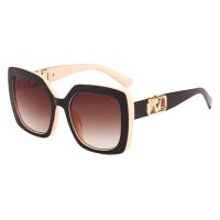 Women's Square Frame Versatile Gradient Sunglasses (Color: Nami Frame Double Tea Tablets)