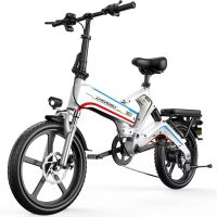 Electric Bike,400W Electric Commuter Bikes, Folding Ebike 16'' Electric Bicycle with 48V 10Ah Battery, 20MPH Adults/Teens City E Bike (Color: White)