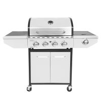 4-Burner Propane Gas Grill with Side Burner, Stainless Steel, Cabinet for BBQ (only for pickup) (Grill Size: 4-burner)