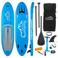 Inflatable Paddle Boards Ultra-Light Stand Up Paddle Board , Surf Board SUP Accessories & Carry Bag XH (Color: Blue & Gray & Black)