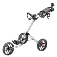 CaddyTek Caddylite 15.3 V2 - Deluxe Quad-Fold Golf Push Cart (Colour: Silver)
