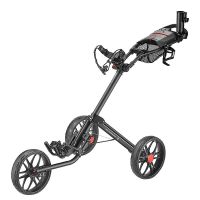 CaddyTek Caddylite 15.3 V2 - Deluxe Quad-Fold Golf Push Cart (Colour: Black)