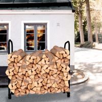 4ft 8ft Wide Firewood Rack Indoor Outdoor Log Rack Metal Wood Rack Heavy Duty Wood Stacker (Type: 4ft)