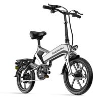 Electric Bike,400W Electric Commuter Bikes, Folding Ebike 16'' Electric Bicycle with 48V 10Ah Battery, 20MPH Adults/Teens City E Bike (Color: Silver)