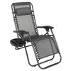 2 Pcs Zero Gravity Outdoor Lounge Chairs Patio Adjustable Folding Reclining Chairs Beach Chairs XH